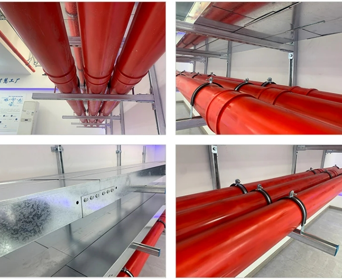 水管侧纵向抗震支架 消防管道抗震支吊架 坚固耐用图4